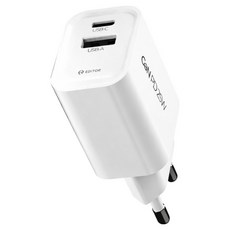 EDITOR GaN PD 25W 아이폰 갤럭시 초고속 c타입 usb타입 2포트 충전기, 1개, 화이트 1개, 화이트