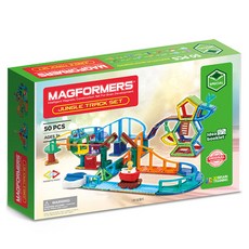 MAGFORMERS 叢林軌道組 50p, 1套, 混合顏色