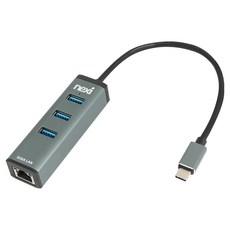 nexi 3埠 USB3.1 Type C 集線 + Gigabit 網路卡 NX-U313PLN NX1324, 1個