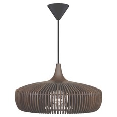 UMAGE Clava Dain 木質吊燈 1號盒 燈罩, 深色橡木(燈罩) + 黑色(電線)