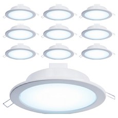국산 LED 방습 다운라이트 매입등 15W 15cm, 주광색, 10개