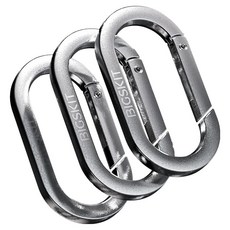 빅스킷 고강도 카라비너 키링 키홀더 열쇠고리, 실버, 3개