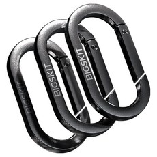 빅스킷 고강도 카라비너 키링 키홀더 열쇠고리, 다크그레이, 3개