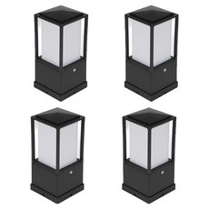 CUBE 方形庭院門柱燈 1燈 80 x 80 x 170 mm 4入, 黑色