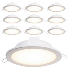 국산 LED 방습 다운라이트 매입등 15W 15cm, 주백색, 10개
