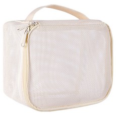 블럭마트 파스텔 메쉬 목욕가방, 화이트