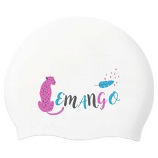 LEMAnGO 室內外泳帽 Wild Pinky 4203, 1個, 白色