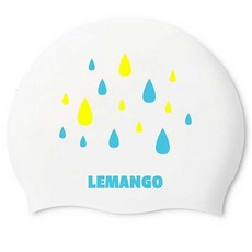 LEMAnGO 室內外泳帽 Aqua Drop 2166, 黃色, 1個