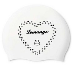LEMAnGO 室內外 Bunny 軌道泳帽 2169, 1個, 白色