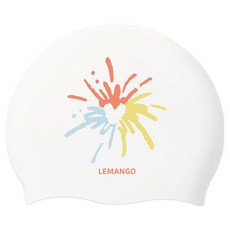 LEMAnGO 室內外泳帽 Popping 5226, 白色, 1個