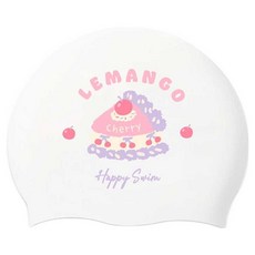 LEMAnGO 室內外泳帽 Sweet Break 4196, 1個, 白色