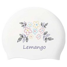 LEMAnGO 室內外泳帽 乾燥花 2171, 白色, 1個