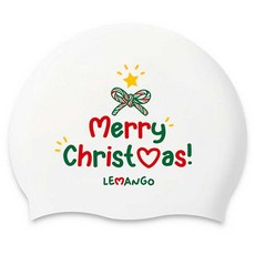 LEMAnGO 室內外泳帽 聖誕老人來信 5708, 白色, 1個