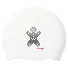LEMAnGO 室內外泳帽 薑餅人 4209, 1個, 白色