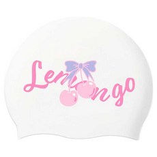 LEMAnGO 室內外泳帽 Cherry Rosa 4195, 1個, 白色