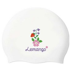 LEMAnGO 室內外泳帽 Tiny Plant 4175, 白色, 1個