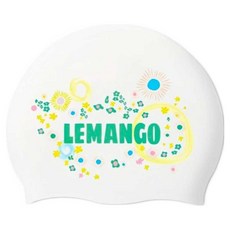LEMAnGO 室內外泳帽 Lily Blossom 2155, 白色, 1個