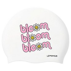 LEMAnGO 室內外泳帽 Bloomy 5236, 白色, 1個