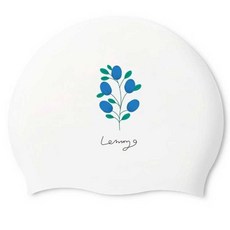 LEMAnGO 室內外泳帽 Rosal 花朵 2147, 白色, 1個
