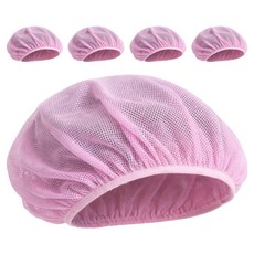 지음앤 주방 통기성 조리모자, 핑크, 5개