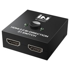 인네트워크 4K UHD 60Hz 지원 HDMI Ver2.0 영상 신호 2:1 양방향 선택기, 1개, IN-HSW21