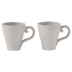모던하우스 리엔느블랑 머그 260ml x 2종 세트, 그레이, 1세트