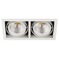 vittz LED 方形 2孔 多功能嵌入式燈 筒燈 60W, 晝光色, 1個