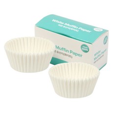 쿠킹플러스 머핀 유산지 33mm 500p, 64개, 화이트