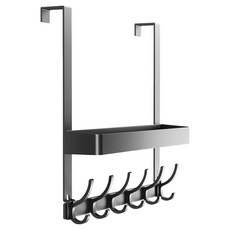 문걸이 도어행거 무타공 선반 벽걸이 12구 도어훅, 1개, 그레이