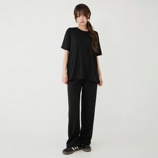 Cotton Closet 女款運動短袖T恤 + 寬褲套裝