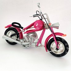 Smile Ggabi 鋁線哈雷摩托車裝飾模型, 粉紅色