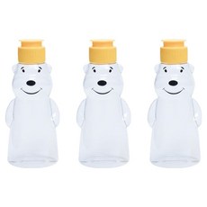 리빙패밀리 스마일 곰돌이 에코젠 실리콘 노즐 꿀병, 3개, 350ml