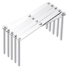 라라공방 길이조절 자바라 그릇 접시정리 거치대 4단, 1개