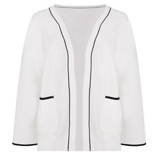 올리비아하슬러 여성용 모던 루즈 배색 라인 가디건 OHDMSW902