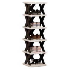 마라나타 현관 틈새 슬림 신발수납장 6단, 화이트, 1개