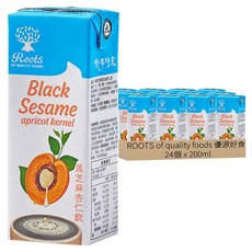 ROOTS of quality foods 優源好食 黑芝麻杏仁飲, 24個, 200ml