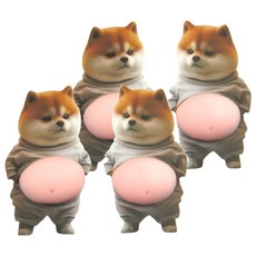 오펠리어 말랑말랑 뱃살 실리콘 문콕 방지 스티커, 시바브라더세트, 2개