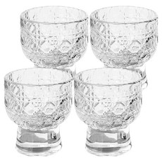 다파랑 마운틴 민자 2가지 스타일 조각 유리 술잔 42ml HJ1393, 주얼리B, 4개