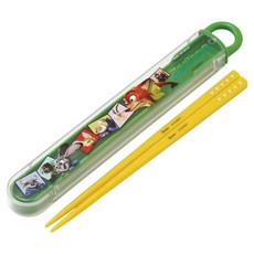 스케이터 ABS2AM 젓가락 16.5cm + 슬라이드식 케이스 세트, Zootopia, 1세트, 젓가락 + 케이스