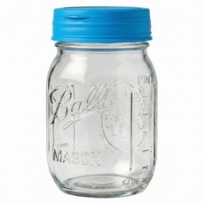 Ball 梅森 reCAP 玻璃掀蓋梅森罐 藍色, 1個, 480ml