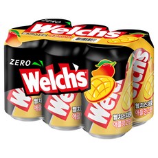 웰치스 제로 애플망고맛, 6개, 355ml