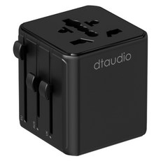 DTAudio 萬國旅行充 3插座款 WT601, 54mm, 黑色, 1個