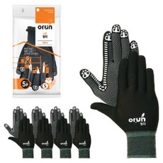 오런 멀티 장갑 5P S, 검정색, 1개