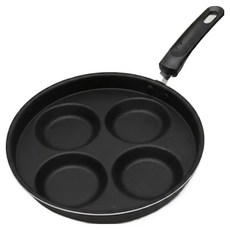 엠페니 4구 계란 후라이팬 에그팬 블랙, 1개, 24cm