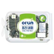 오런 포리 10P 내피장갑 L, 회색, 1개