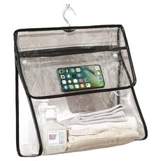 뉴토피아 욕실용 걸이형 방수 옷보관함 대형, 우아한 검정색, 1개