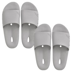 PANTONE 韓國製抗菌PVC防滑止滑水滴浴室拖鞋, 灰色, 2個