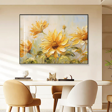 다담리빙 풍수지리 좋은 해바라기 PVC 프레임 액자 해바라기 A, 블랙