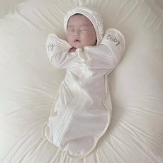 LitenKulor 新生兒用 Supima 蝴蝶睡 蝶翼包巾 M