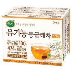 순작 유기농 둥굴레 한잔용 티백, 1.2g, 1개, 40개입
